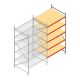 Grootvakstelling AR 3000x1850x1200 mm (hxbxd) 5 niveaus verzinkt aanbouwsectie met voorgemonteerde frames