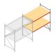 Grootvakstelling AR 2250x2010x1200 mm (hxbxd) 2 niveaus verzinkt aanbouwsectie