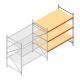 Grootvakstelling AR 2500x2250x1200 mm (hxbxd) 3 niveaus verzinkt aanbouwsectie met voorgemonteerde frames