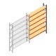 Grootvakstelling AR 3000x2010x500 mm (hxbxd) 6 niveaus verzinkt aanbouwsectie met voorgemonteerde frames