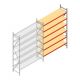 Grootvakstelling AR 3000x2010x600 mm (hxbxd) 6 niveaus verzinkt aanbouwsectie met voorgemonteerde frames