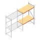 Grootvakstelling AR 3000x2250x1000 mm (hxbxd) 2 niveaus verzinkt aanbouwsectie met voorgemonteerde frames