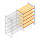 Grootvakstelling AR 3000x2250x1200 mm (hxbxd) 5 niveaus verzinkt aanbouwsectie met voorgemonteerde frames
