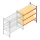 Grootvakstelling AR 2250x2250x1000 mm (hxbxd) 3 niveaus verzinkt aanbouwsectie met voorgemonteerde frames