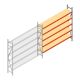 Grootvakstelling AR 2000x2700x400 mm (hxbxd) 5 niveaus verzinkt aanbouwsectie