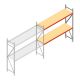Grootvakstelling AR 2250x2250x600 mm (hxbxd) 2 niveaus verzinkt aanbouwsectie met voorgemonteerde frames