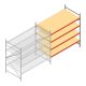 Grootvakstelling AR 2000x2700x1200 mm (hxbxd) 4 niveaus verzinkt aanbouwsectie met voorgemonteerde frames