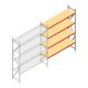 Grootvakstelling AR 3000x2700x600 mm (hxbxd) 4 niveaus verzinkt aanbouwsectie met voorgemonteerde frames