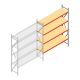 Grootvakstelling AR 3000x2700x600 mm (hxbxd) 4 niveaus verzinkt aanbouwsectie