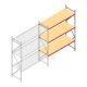 Grootvakstelling AR 3000x2700x800 mm (hxbxd) 3 niveaus verzinkt aanbouwsectie met voorgemonteerde frames