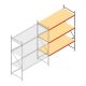 Grootvakstelling AR 3000x2700x1000 mm (hxbxd) 3 niveaus verzinkt aanbouwsectie met voorgemonteerde frames