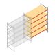 Grootvakstelling AR 3000x2700x1000 mm (hxbxd) 5 niveaus verzinkt aanbouwsectie