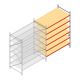 Grootvakstelling AR 3000x2700x1200 mm (hxbxd) 6 niveaus verzinkt aanbouwsectie