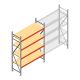 Grootvakstelling AR 2500x1610x600 mm (hxbxd) 4 niveaus verzinkt beginsectie