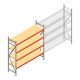 Grootvakstelling AR 2000x2250x600 mm (hxbxd) 4 niveaus verzinkt beginsectie met voorgemonteerde frames