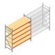 Grootvakstelling AR 2250x2010x800 mm (hxbxd) 5 niveaus verzinkt beginsectie