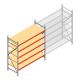 Grootvakstelling AR 2500x2250x800 mm (hxbxd) 5 niveaus verzinkt beginsectie