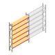 Grootvakstelling AR 3000x2010x500 mm (hxbxd) 6 niveaus verzinkt beginsectie