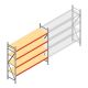 Grootvakstelling AR 2500x2700x600 mm (hxbxd) 4 niveaus verzinkt beginsectie met voorgemonteerde frames