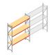 Grootvakstelling AR 3000x2700x600 mm (hxbxd) 3 niveaus verzinkt beginsectie met voorgemonteerde frames