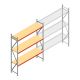 Grootvakstelling AR 3000x2700x600 mm (hxbxd) 3 niveaus verzinkt beginsectie