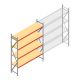 Grootvakstelling AR 3000x2700x600 mm (hxbxd) 4 niveaus verzinkt beginsectie