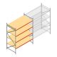 Grootvakstelling AR 3000x2700x1200 mm (hxbxd) 4 niveaus verzinkt beginsectie