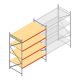 Grootvakstelling AR 3000x2700x1200 mm (hxbxd) 4 niveaus verzinkt beginsectie met voorgemonteerde frames
