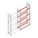 Bandenstelling grootvak AR 3000x1610x500mm (hxbxd) 4 niveaus aanbouwsectie