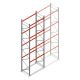 Palletstelling AR T2 6000x1850x1100mm (hxbxd) 4 niveaus 2530kg/niv beginsectie met voorgemonteerde frames