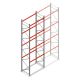 Palletstelling AR T2 6000x1850x1100mm (hxbxd) 4 niveaus 2530kg/niv beginsectie met voorgemonteerde frames