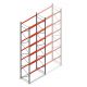 Palletstelling AR T2 6000x1850x1100mm (hxbxd) 6 niveaus 2530kg/niv beginsectie met voorgemonteerde frames