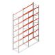 Palletstelling AR T2 6000x1850x1100mm (hxbxd) 6 niveaus 2530kg/niv aanbouwsectie met voorgemonteerde frames