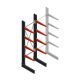 Medium draagarmstelling BR enkelzijdig 2500x750x600mm (hxbxd) 4 niveaus beginsectie 425/arm