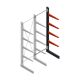 Medium draagarmstelling BR enkelzijdig 3000x1000x800mm (hxbxd) 4 niveaus aanbouwsectie 340/arm