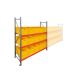 Bakkenkast AR 2000x2250x600 mm (hxbxd) 3 niveaus met 15 euronormbakken geel beginsectie