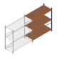 Grootvakstelling Kimer 1750x1500x800 mm (hxbxd) 3 niveaus aanbouwsectie met voorgemonteerde frames