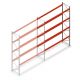 Palletstelling AR T2 5000x3600x1100mm (hxbxd) 4 niveaus 3004kg/niv aanbouwsectie met voorgemonteerde frames