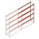 Palletstelling AR T2 5000x3300x1100mm (hxbxd) 4 niveaus 2415kg/niv aanbouwsectie met voorgemonteerde frames