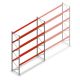Palletstelling AR T2 5000x3600x1100mm (hxbxd) 4 niveaus 3004kg/niv beginsectie met voorgemonteerde frames