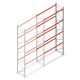 Palletstelling AR T2 6000x2700x1100mm (hxbxd) 4 niveaus 2844kg/niv aanbouwsectie met voorgemonteerde frames