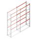 Palletstelling AR T2 6000x2700x1100mm (hxbxd) 3 niveaus 3636kg/niv aanbouwsectie met voorgemonteerde frames