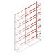 Palletstelling AR T2 8000x2700x1100mm (hxbxd) 5 niveaus 2844kg/niv L2 aanbouwsectie met voorgemonteerde frames