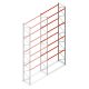 Palletstelling AR T2 8000x2700x1100mm (hxbxd) 4 niveaus 1820kg/niv aanbouwsectie