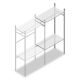 Confectiestelling Medium Duty 2000x1000x500 mm (hxbxd) 1 stang 2 legborden aanbouwsectie