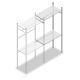 Confectiestelling Medium Duty 2200x1000x500 mm (hxbxd) 1 stang 2 legborden aanbouwsectie