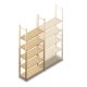 Houten legbordstelling BT Combi 2380x970x370 mm (hxbxd) 5 niveaus beginsectie
