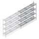 Hygiënische stelling 5711 1800x1310x360 mm (hxbxd) 4 niveaus aanbouwsectie