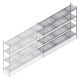 Hygiënische stelling 5711 1800x1490x460 mm (hxbxd) 4 niveaus aanbouwsectie