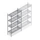 Hygiënische stelling 5711 1800x950x360 mm (hxbxd) 4 niveaus beginsectie